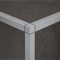 ZQVN/10/EI Angolo per profilo quadro Color Stone grigio antracite 10 mm