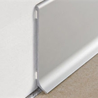 Battiscopa alluminio anodizzato argento - 80x10 mm