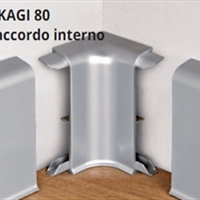 Angolo interno in PVC per battiscopa PKAA80
