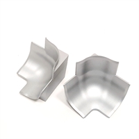 GBL/40/T Angolo interno triassiale PVC argento per sguscia mm 40x40