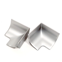 GBL/40/I Angolo interno PVC argento per sguscia alluminio mm 40X40