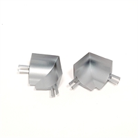 GBL/20/I Angolo interno PVC argento per sguscia alluminio mm 20X20