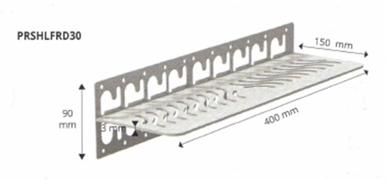 Progress Profiles Sistemi doccia Mensola rettangolare in acciaio inox  150x400 mm