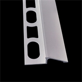 PA/10 rampa terminale per ceramica in alluminio argento sp 10 mm