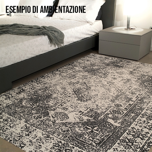 Montecolino Tappeti in PVC Tappeto Vintage Grigio 140x198 cm