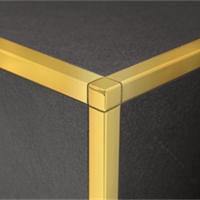 ZQBN/12/EI Angolo per profilo quadro alluminio brillantato lucido oro sp 12,5 mm